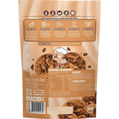 MACRO MIKE Protein Cookie Baking Mix Choc Chip 250g - MACRO MIKE