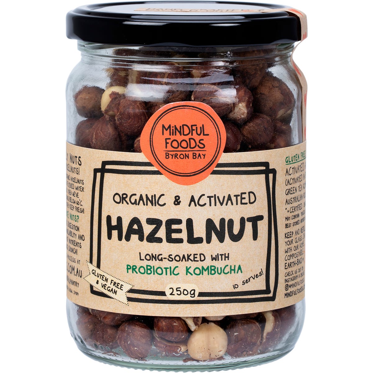 Mindful Foods Hazelnuts Organic & Activated 250g - Mindful Foods