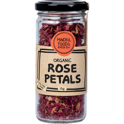 Mindful Foods Rose Petals Organic 15g - Mindful Foods