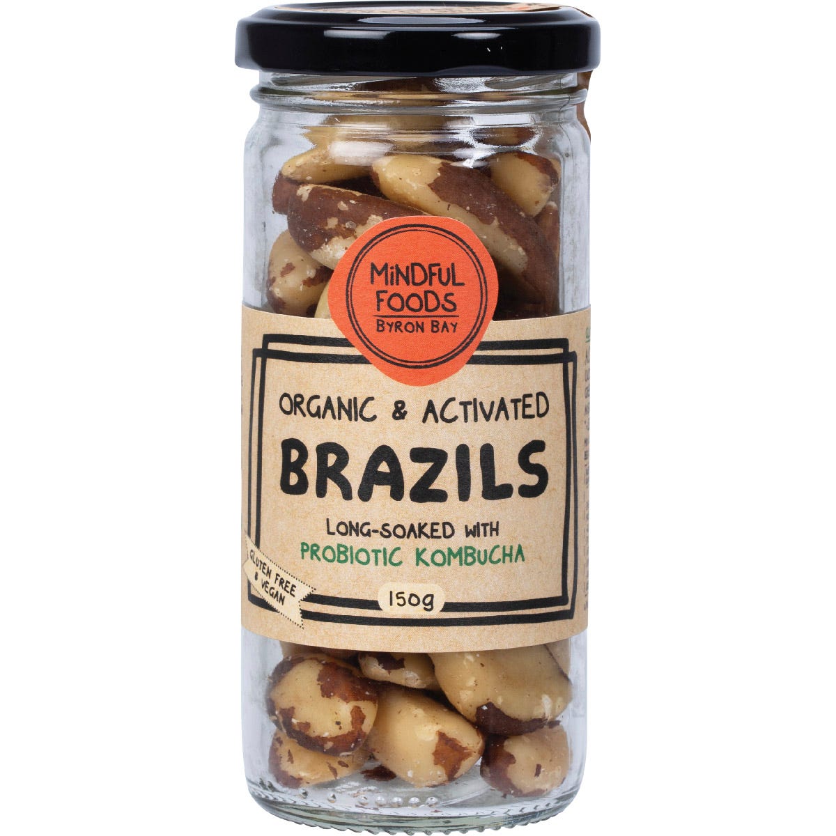 Mindful Foods Brazil Nuts Organic & Activated 150g - Mindful Foods