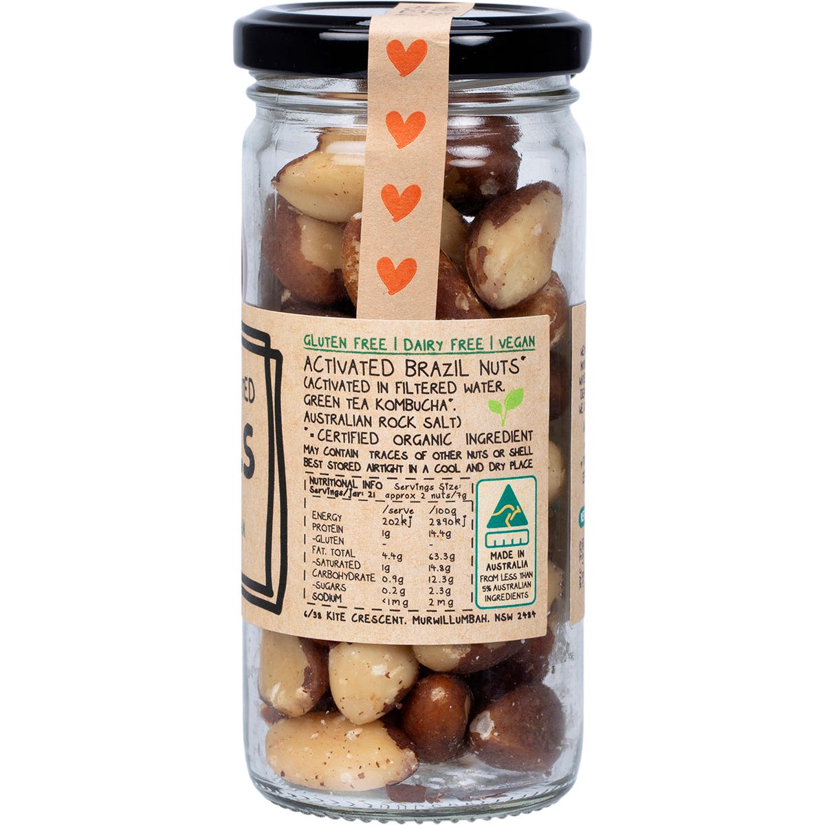 Mindful Foods Brazil Nuts Organic & Activated 150g - Mindful Foods