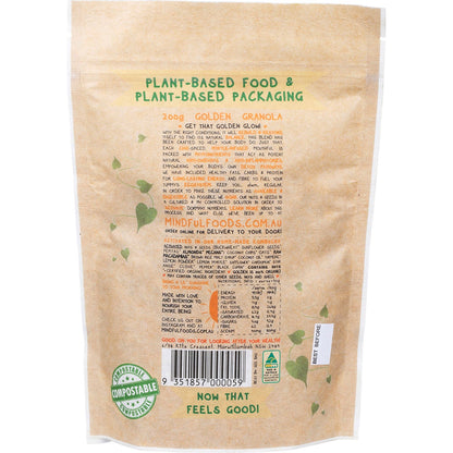 Mindful Foods Golden Granola Organic & Activated 200g - Mindful Foods
