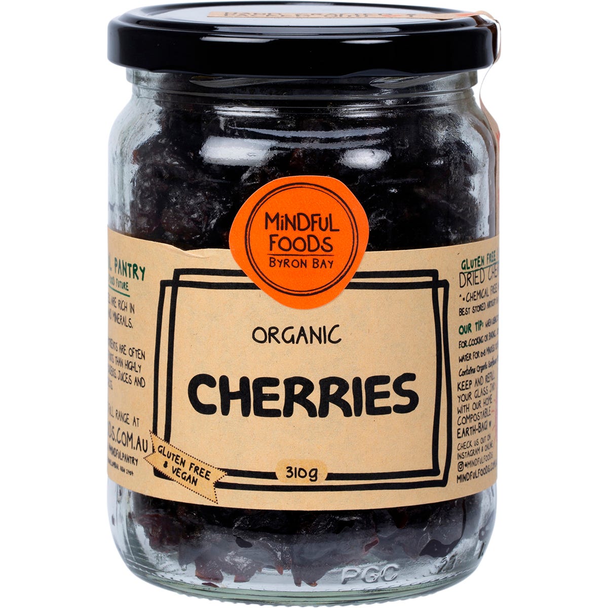Mindful Foods Cherries Organic 310g - Mindful Foods
