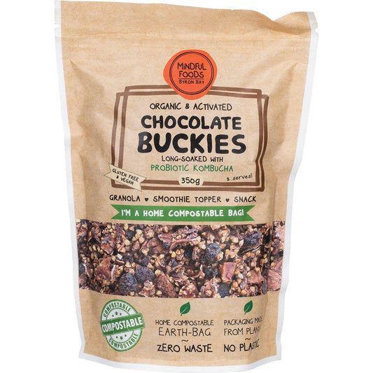 Mindful Foods Buckies Chocolate 350g - Mindful Foods