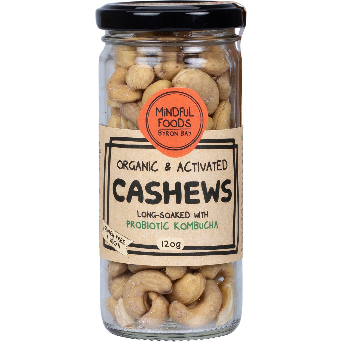 Mindful Foods Cashews Organic & Activated 120g - Mindful Foods