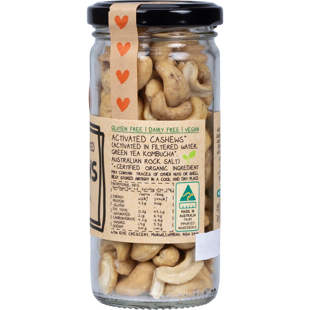 Mindful Foods Cashews Organic & Activated 120g - Mindful Foods