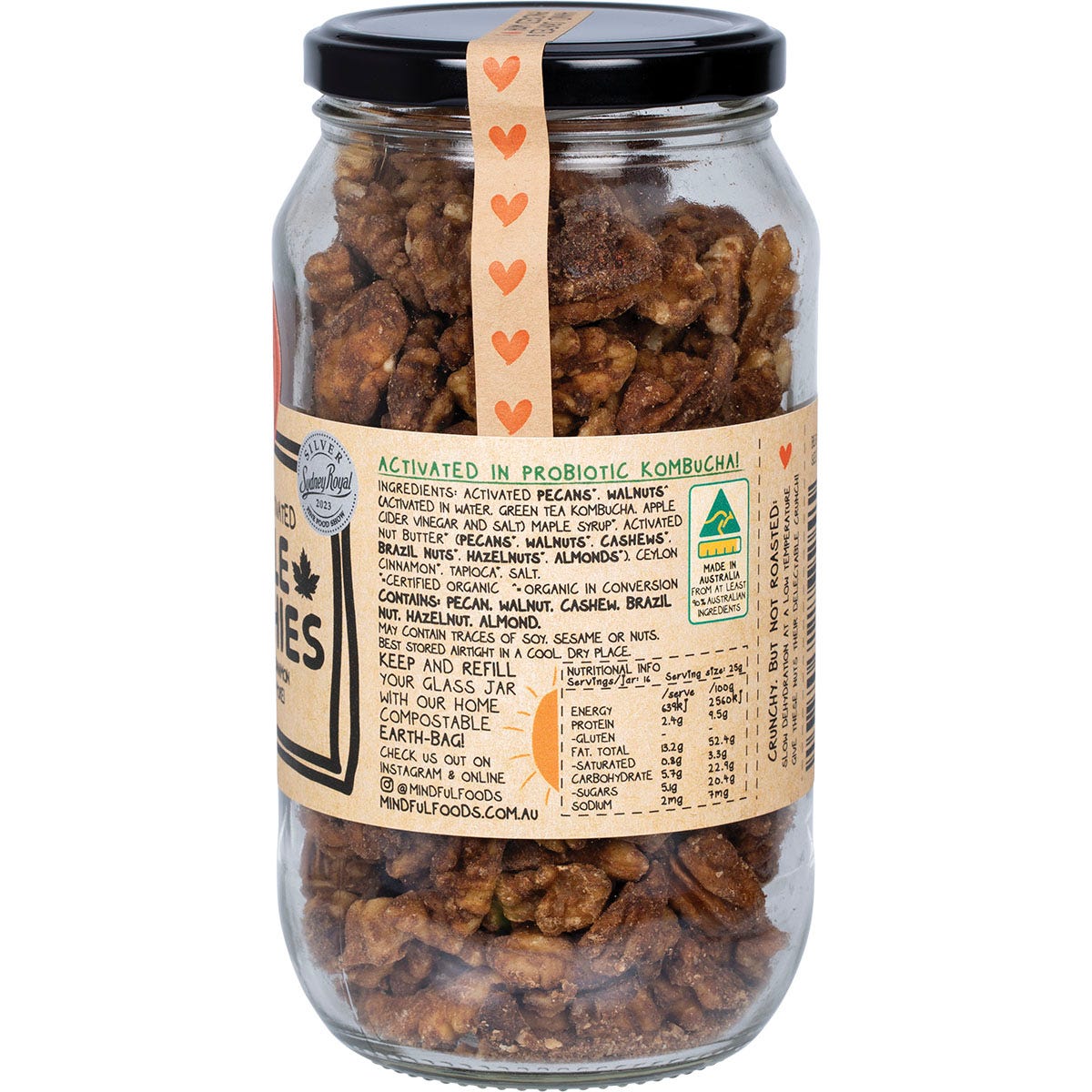 Mindful Foods Maple Munchies Organic & Activated 420g - Mindful Foods