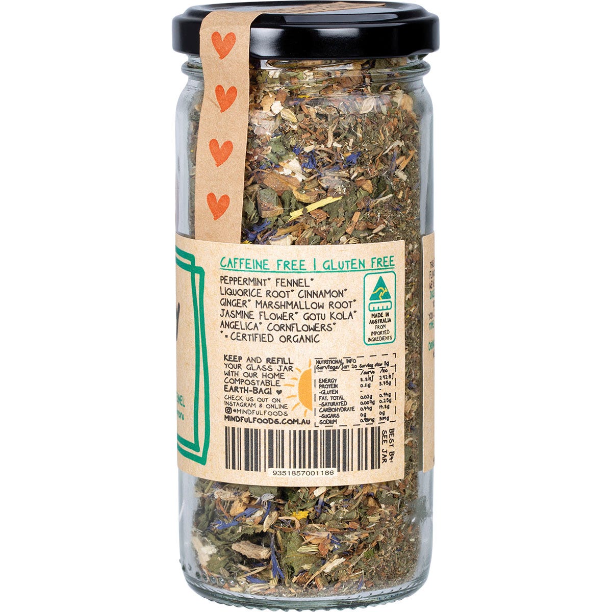Mindful Foods Tummy Tea Organic Herbal Tea 60g - Mindful Foods