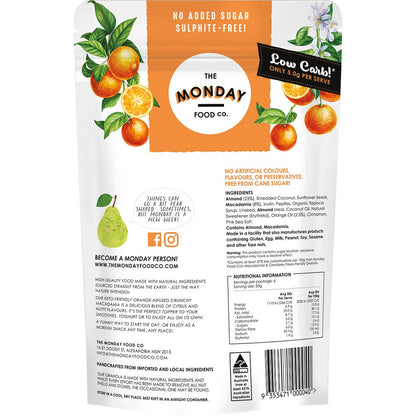 The Monday Food Co. Keto Gourmet Granola Orange Infused Crunchy Macadamia 300g - The Monday Food Co.