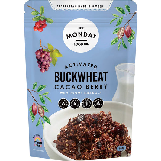 The Monday Food Co. Activated Buckwheat Granola Cacao Berry 500g - The Monday Food Co.