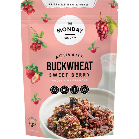 The Monday Food Co. Activated Buckwheat Granola Sweet Berry 500g - The Monday Food Co.