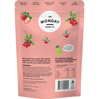 The Monday Food Co. Activated Buckwheat Granola Sweet Berry 500g - The Monday Food Co.