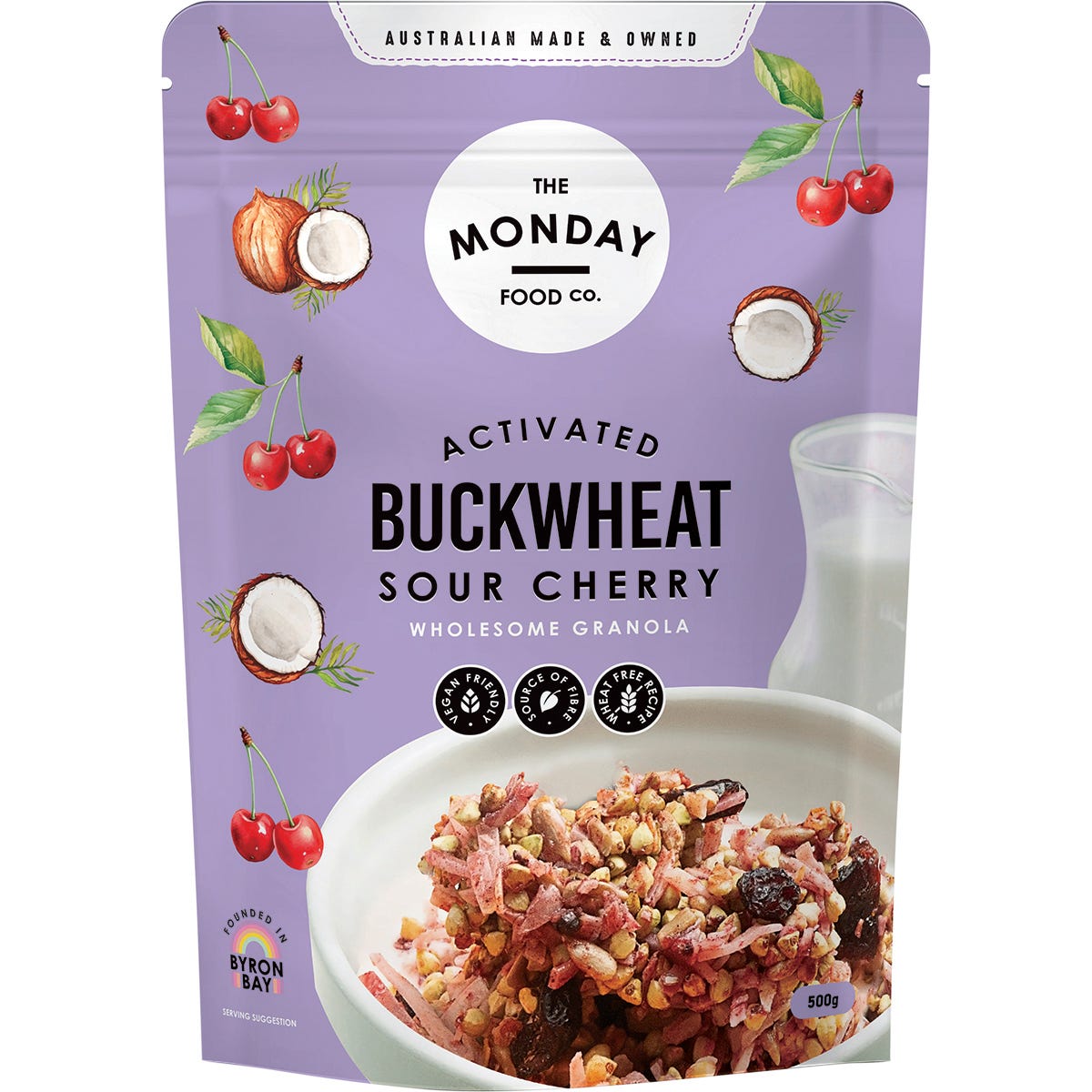 The Monday Food Co. Activated Buckwheat Granola Sour Cherry 500g - The Monday Food Co.