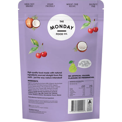 The Monday Food Co. Activated Buckwheat Granola Sour Cherry 500g - The Monday Food Co.