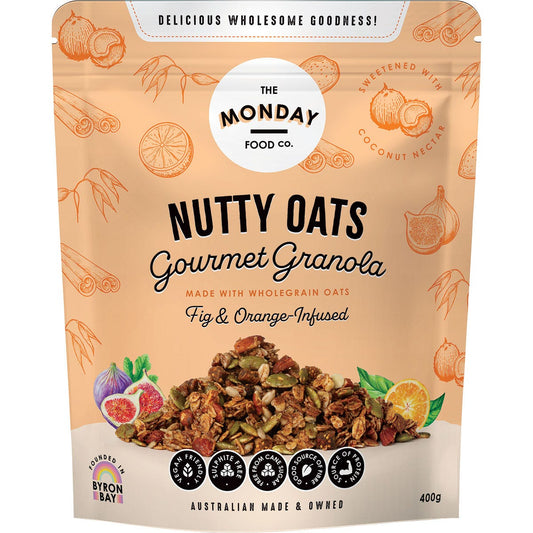 The Monday Food Co. Nutty Oats Gourmet Granola Fig & Orange-Infused 400g - The Monday Food Co.