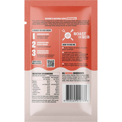 Mingle American BBQ Roast Or Rub All Natural Seasoning 12x35g - Mingle