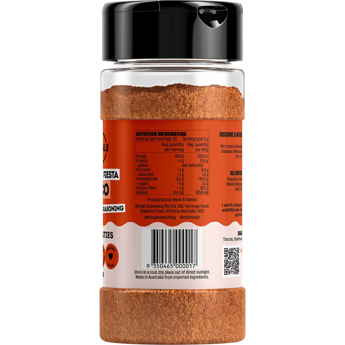 Mingle Mexican Fiesta Taco All Natural Seasoning 130g - Mingle