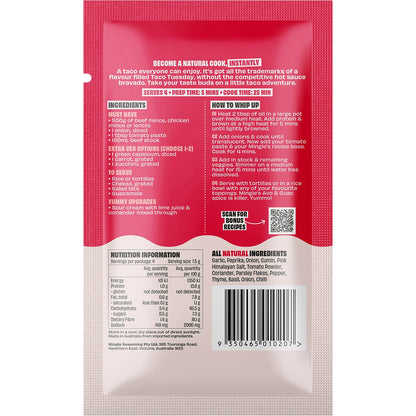 Mingle Mellow Taco All Natural Recipe Base 12x30g - Mingle