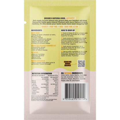 Mingle Mexican Fajita All Natural Recipe Base 12x35g - Mingle