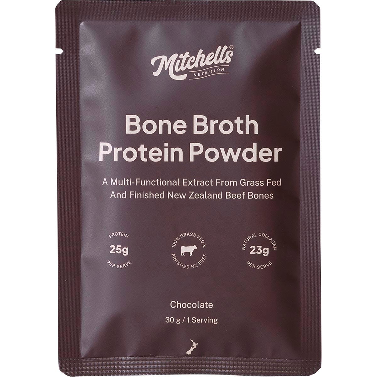 Mitchells Nutrition Bone Broth Protein Powder Chocolate 10x30g - Mitchells Nutrition