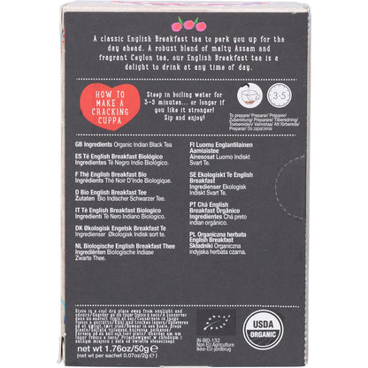 Ministry of Tea Organic English Breakfast Tea Bags 25pk - Ministry of Tea