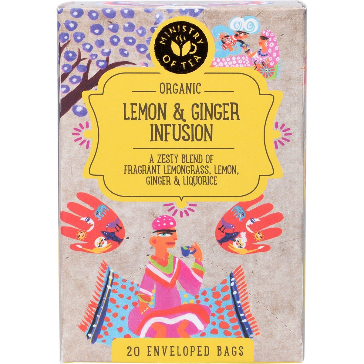 Ministry of Tea Organic Lemon & Ginger Infusion Tea Bags 20pk - Ministry of Tea