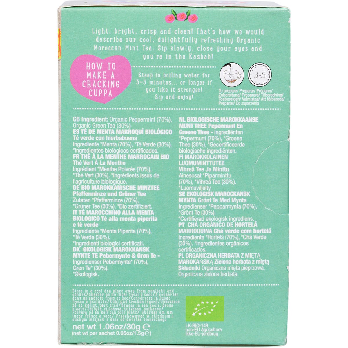 Ministry of Tea Organic Moroccan Mint Tea Tea Bags 20pk - Ministry of Tea