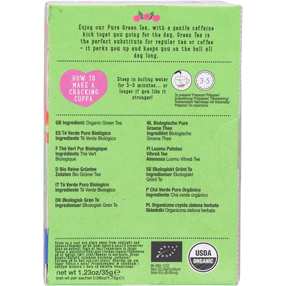 Ministry of Tea Organic Pure Green Tea Bags 20pk - Ministry of Tea