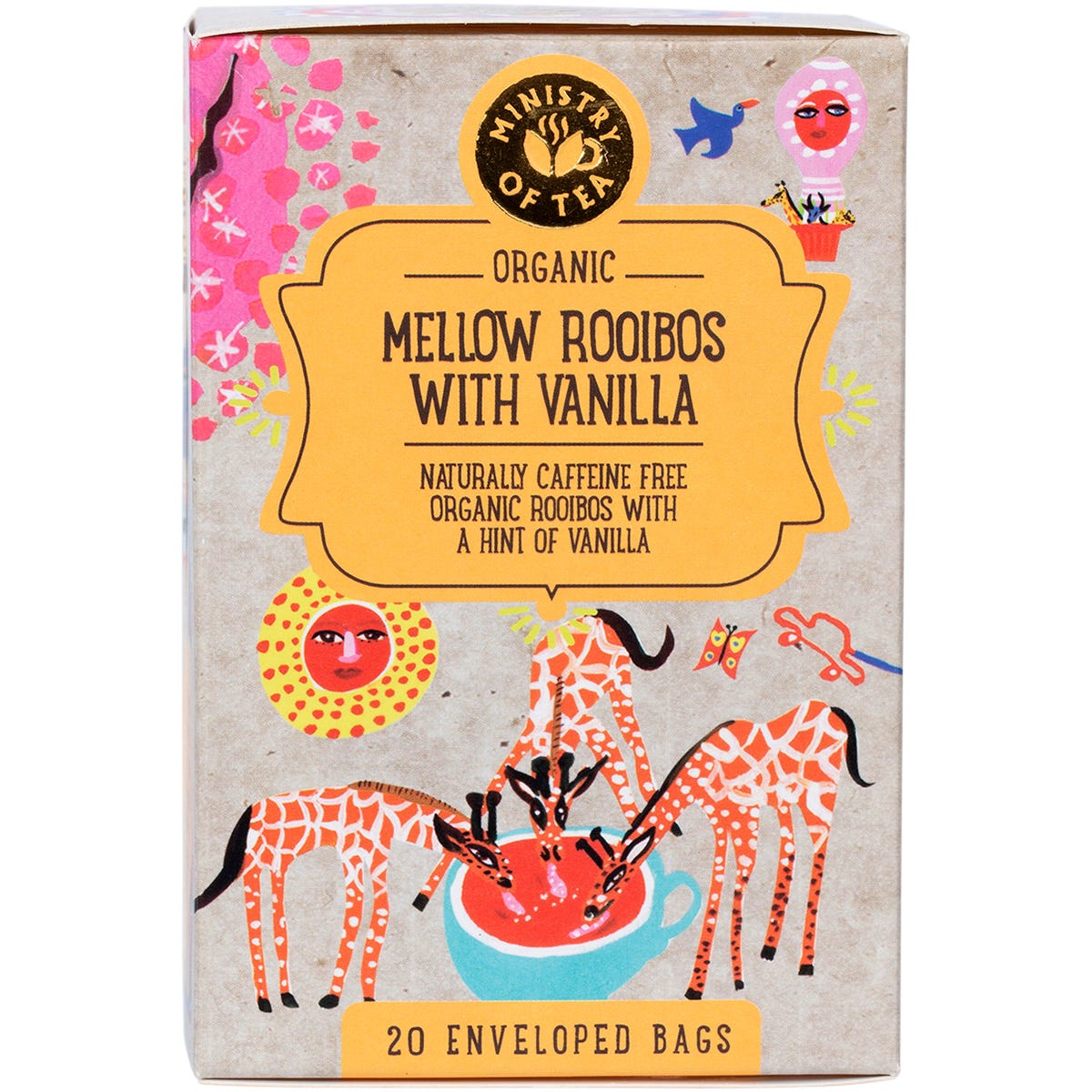Ministry of Tea Organic Mellow Rooibos with Vanilla Tea Bags 20pk - Ministry of Tea