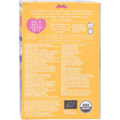 Ministry of Tea Organic Turmeric, Liquorice & Ginger Tea Tea Bags 20pk - Ministry of Tea