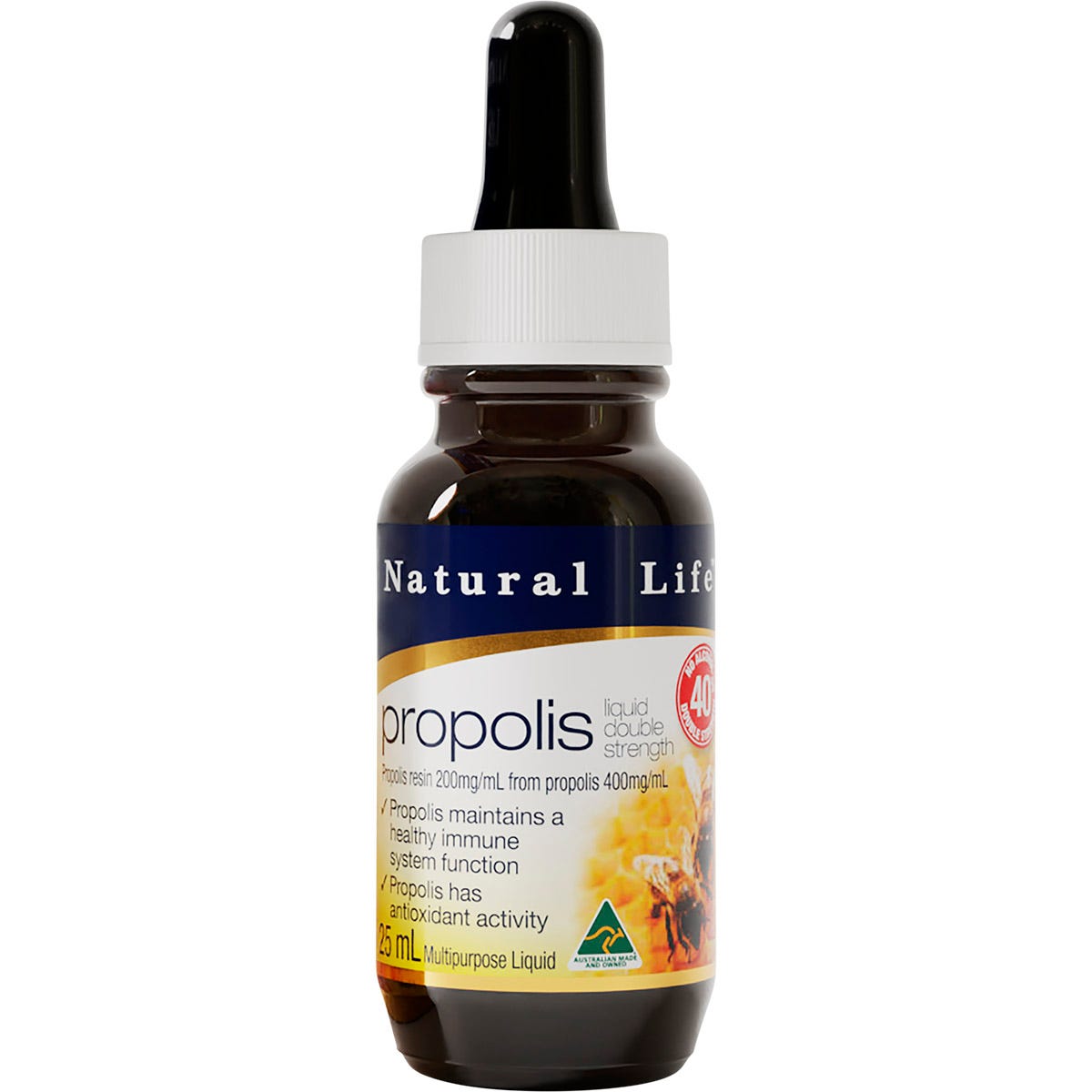 Natural Life Propolis Liquid 40% No Alcohol 25ml - Natural Life
