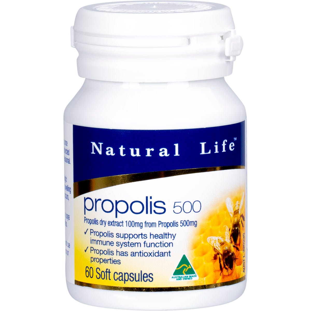Natural Life Propolis 500mg Capsules 60 Caps - Natural Life