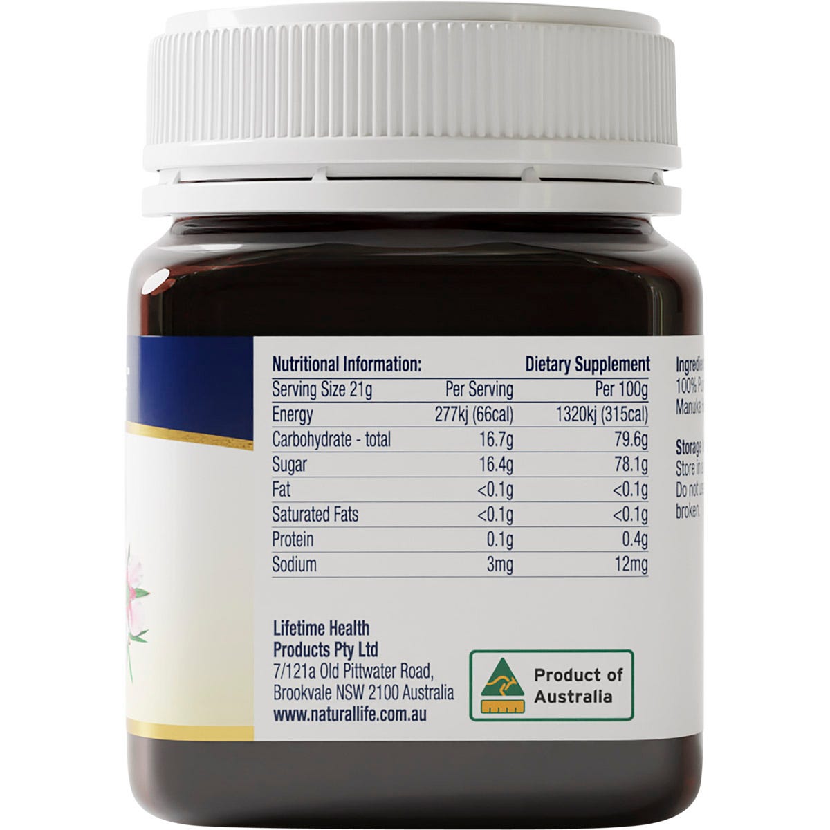 Natural Life Manuka Honey MGO 800 250g - Natural Life