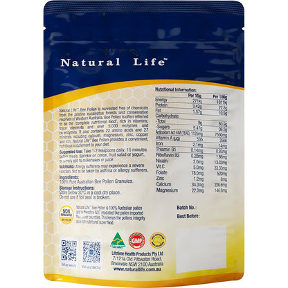 Natural Life Bee Pollen Granules 250g - Natural Life