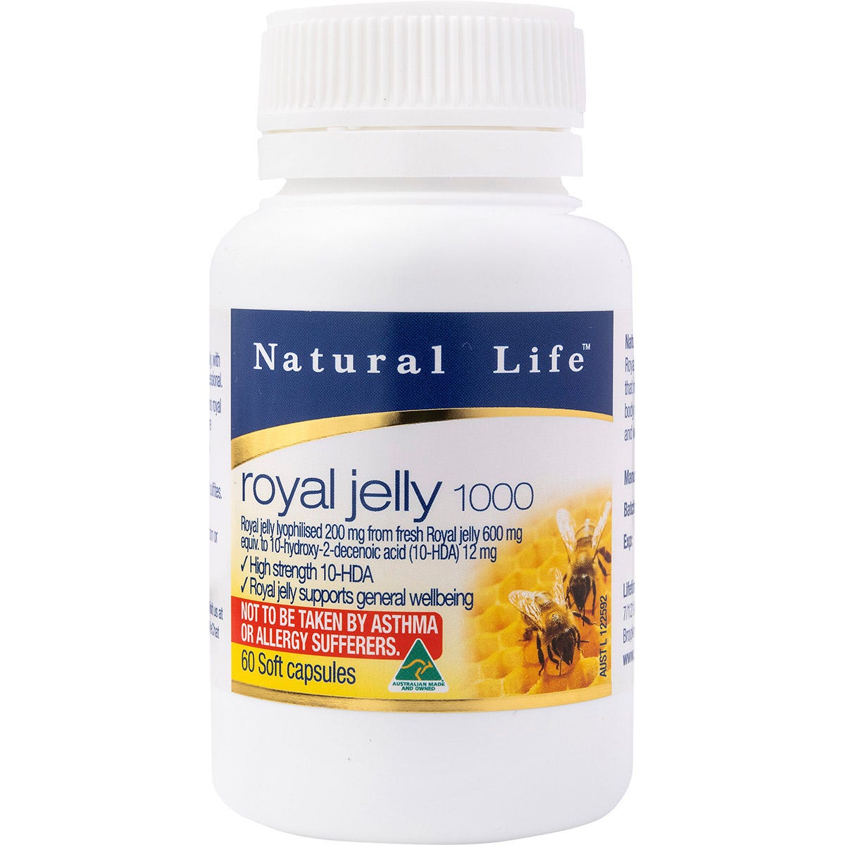 Natural Life Royal Jelly 1000 60 Caps - Natural Life