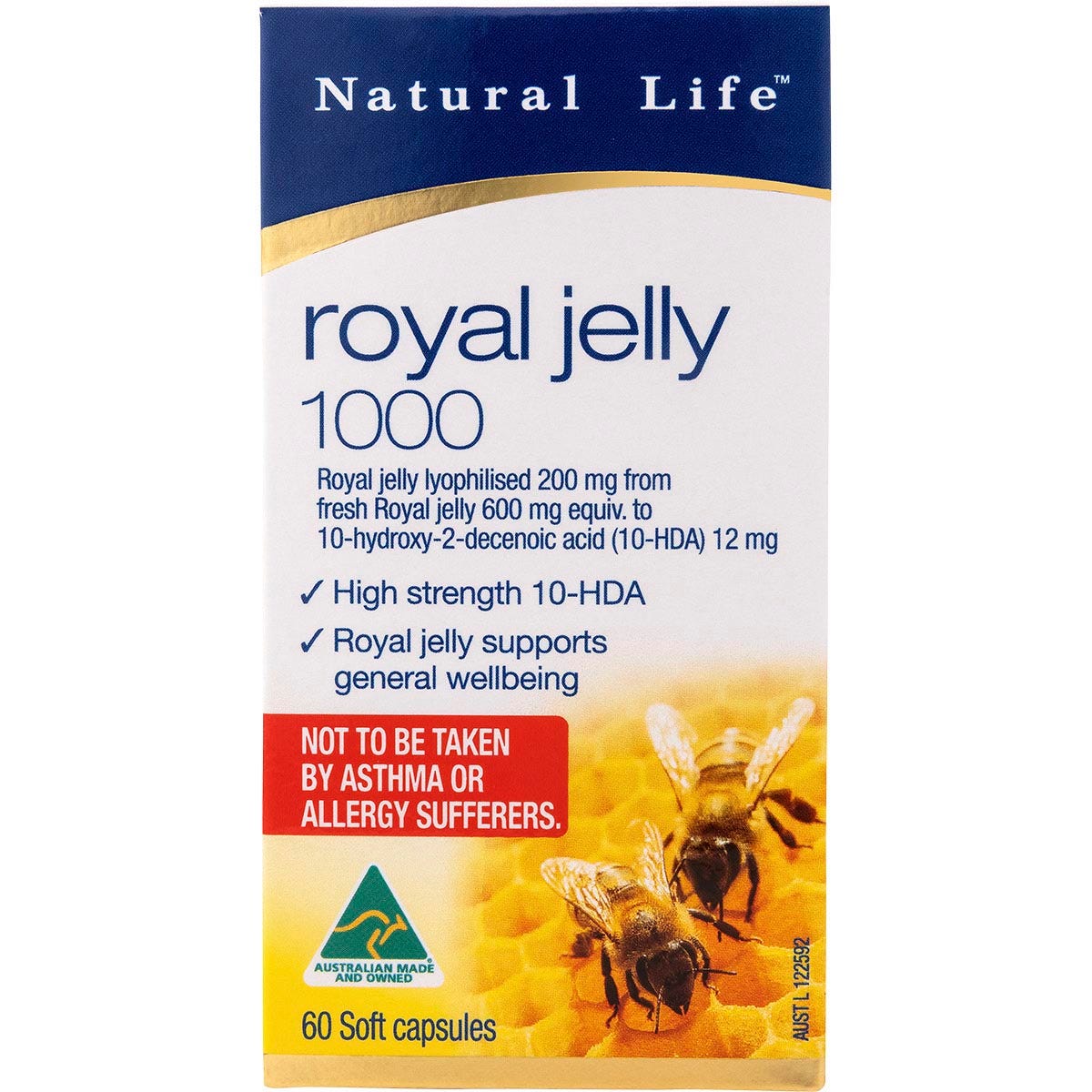Natural Life Royal Jelly 1000 60 Caps - Natural Life