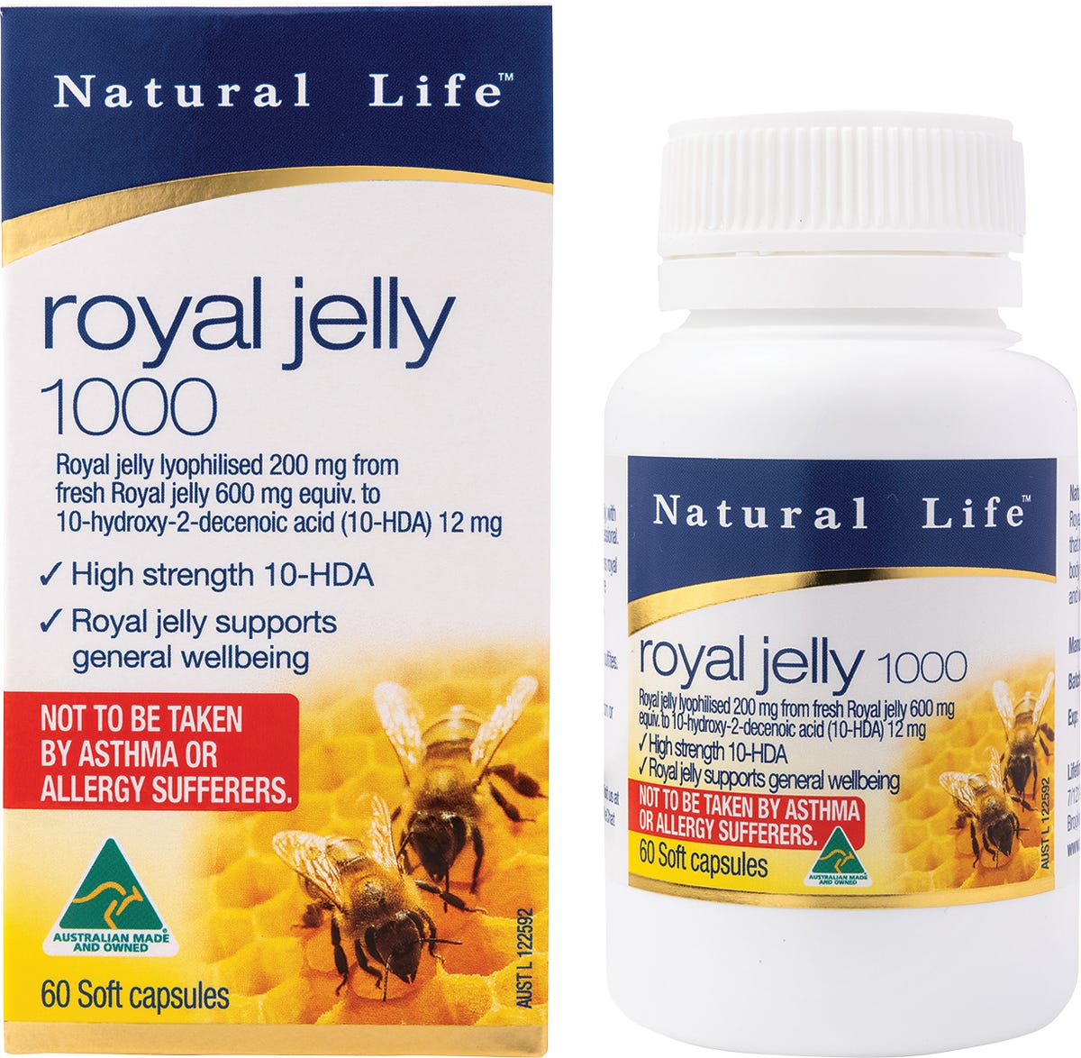 Natural Life Royal Jelly 1000 60 Caps - Natural Life