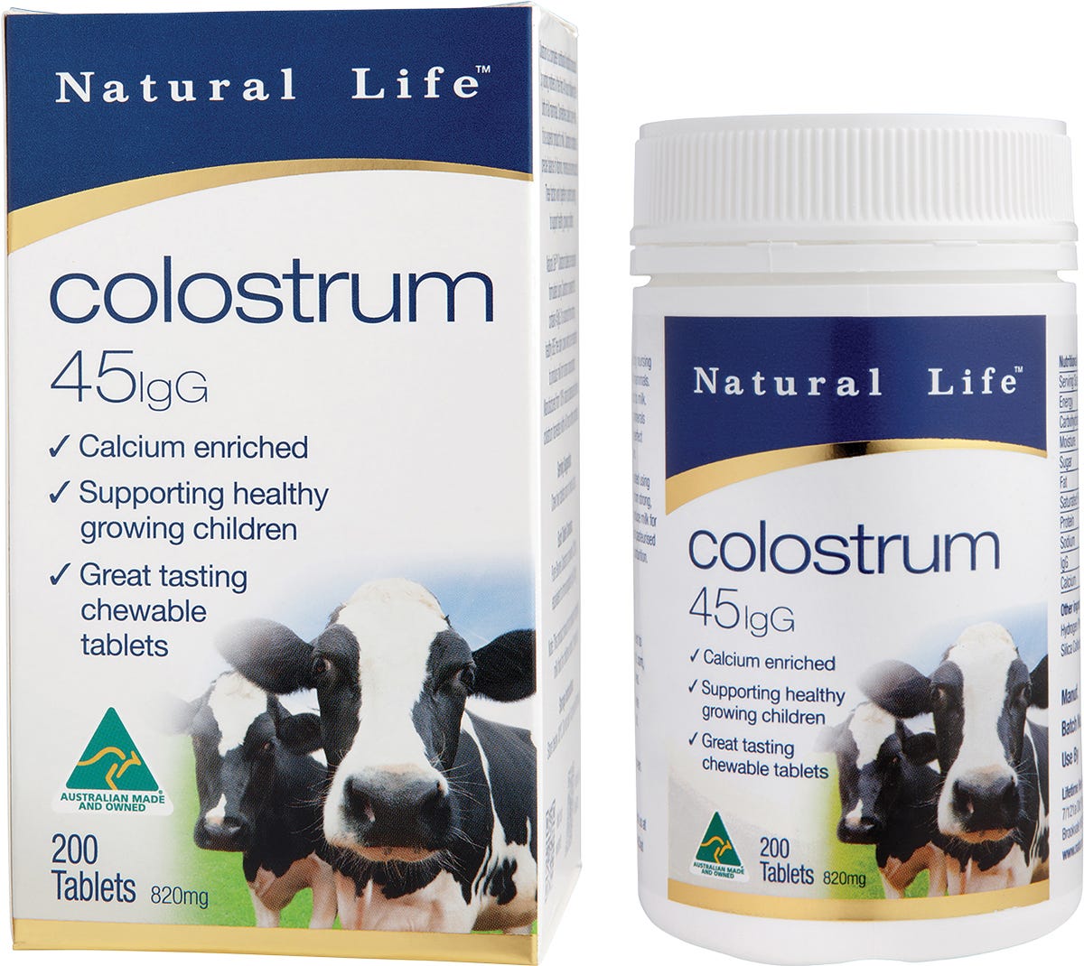 Natural Life Colostrum 45mg IgG 200 Caps - Natural Life