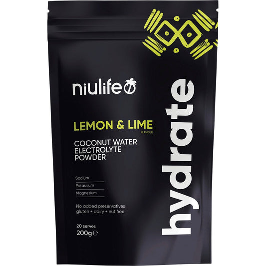 Niulife Hydrate Electrolyte Powder Lemon & Lime 200g - Niulife