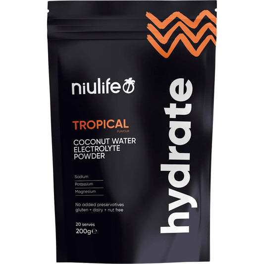 Niulife Hydrate Electrolyte Powder Tropical 200g - Niulife