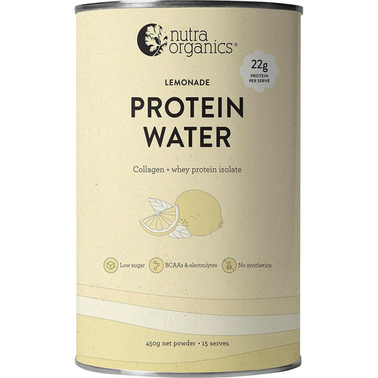 Nutra Organics Protein Water Lemonade 450g - Nutra Organics