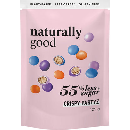 Naturally Good Crispy Partyz 65% less sugar 6x125g