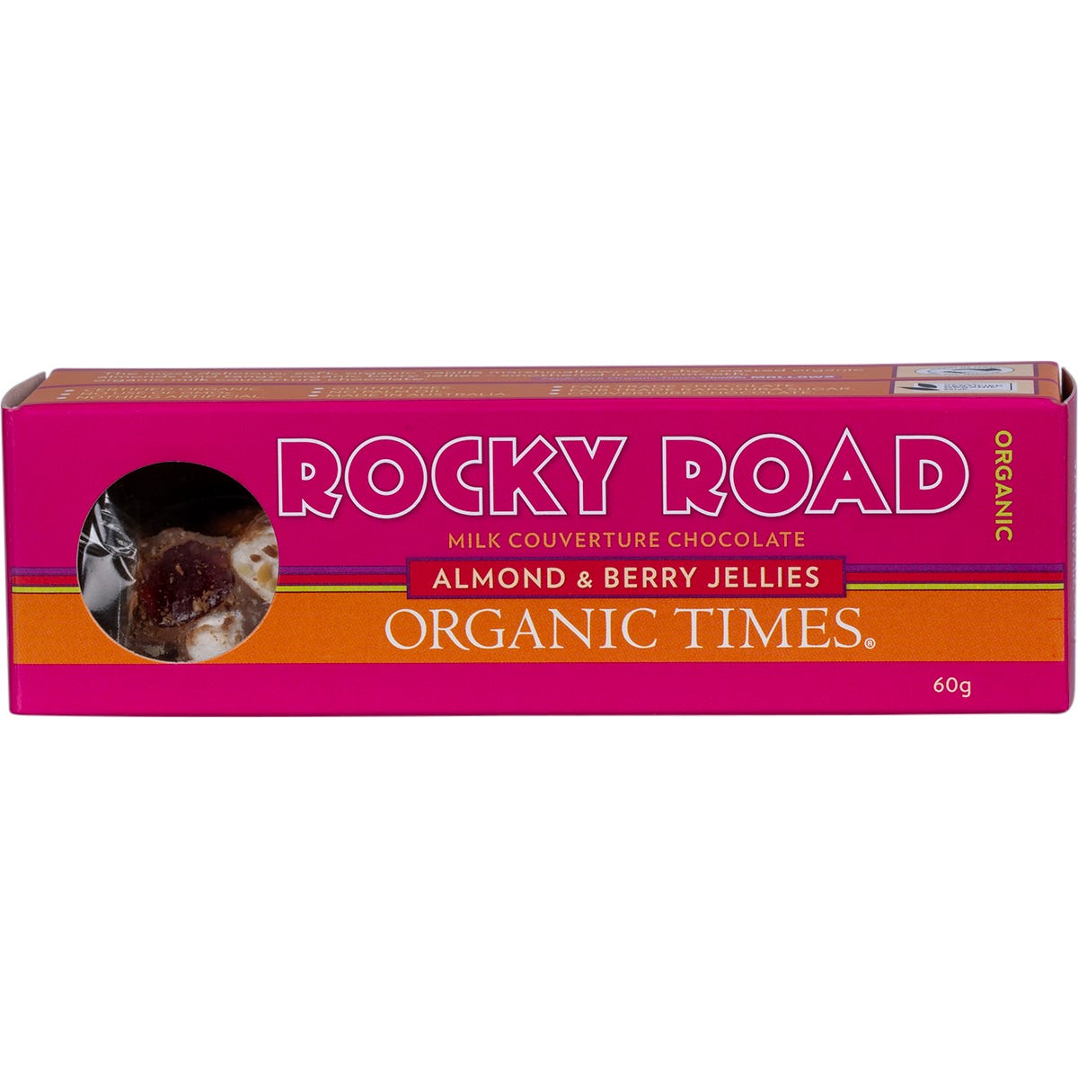Organic Times Rocky Road Milk Chocolate 60g - Organic Times