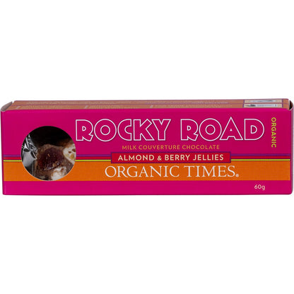 Organic Times Rocky Road Milk Chocolate 60g - Organic Times