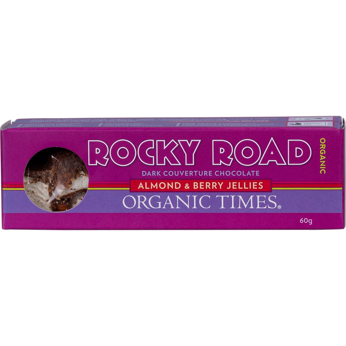 Organic Times Rocky Road Dark Chocolate 60g - Organic Times