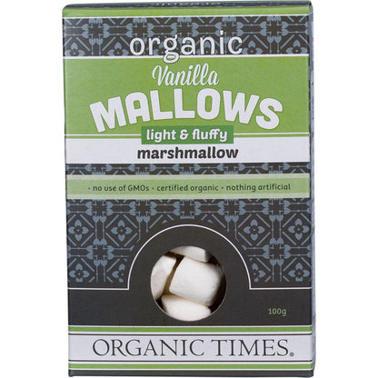 Organic Times Marshmallows Vanilla 100g - Organic Times