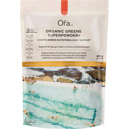 Ora Health Organic Greens Superpowder+ 480g - Ora Health