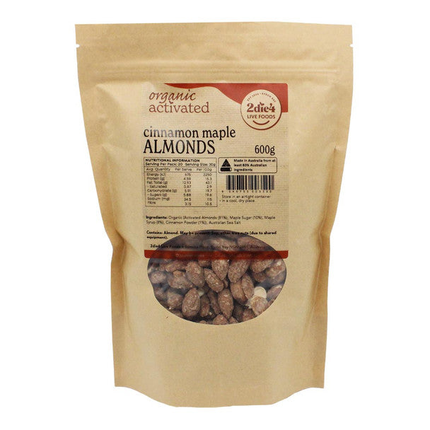 2Die4 Activated Organic Cinnamon Maple Almonds