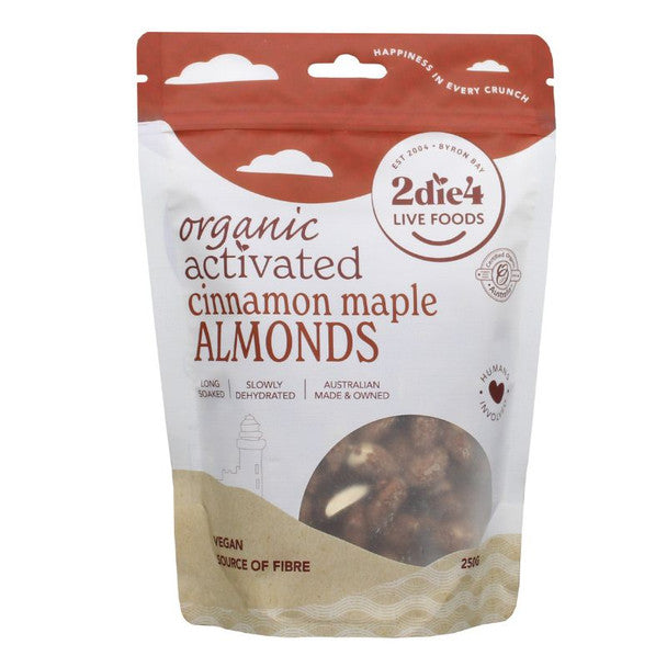 2Die4 Activated Organic Cinnamon Maple Almonds