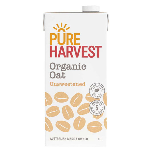 Pure Harvest Organic Oat Milk Unsweetened 1L